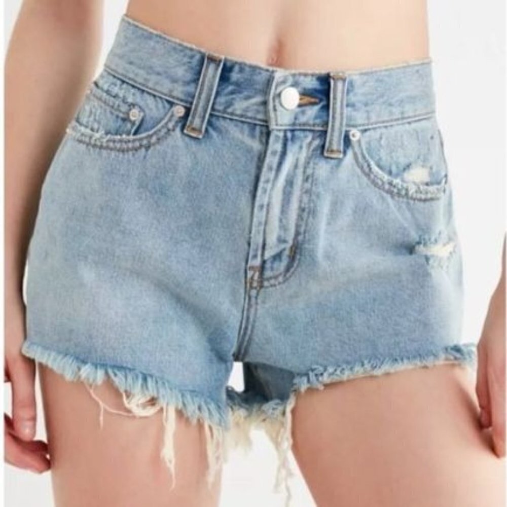 BDG High-Rise Distressed  DIY Embellished Shorts Size 28